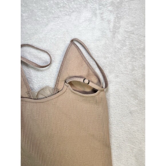 Intimately Free People Beige Ribbed Come Around Mesh Camisole XS/S Sheer Sexy - Picture 5 of 6